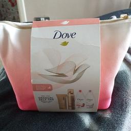 AS ABOVE DOVE FEEL YOU GRADUAL SELF TAN BEAUTY BAG GIFT SET..COMES IN A PINK WHITE WASH BAG..SET INC..FULL SIZE 200ML DOVE DERMA SPA SUMMER REVIVED BODY LOTION FAIR TO MED FULL SIZE 225ML BODY RELAXING BODY WASH...FULL SIZE 225ML DOVE REVIVING BODY LOTION..FULL SIZE 150ML DOVE DERMA SPA SUMMER REVIVED BODY MOUSSE FAIR TO MED....THIS IS BRAND NEW NEVER BEEN USED THIS IS CASH ON COLLECTION ONLY I DONT WONT POST OR DO PAYPAL COLLECTION MANSFIELD