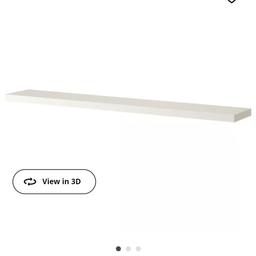 Wall shelf, white, 190x26 cm