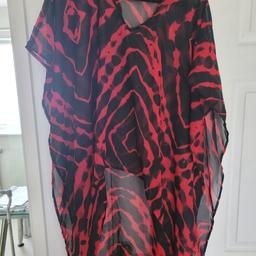 NEW Beach cover up.  red and black.

free size