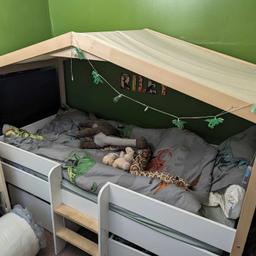mid sleeper single bed for sale, in excellent condition, was our son's bed but now he has bunk beds, big storage draws underneath will come dismantled