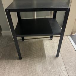 Small side table not needed any more

Material iron I think
￼￼
Dimensions?
Wide, 35.56 cm￼
Length, 25.4 cm
Height, 43.18 cm ￼￼￼￼