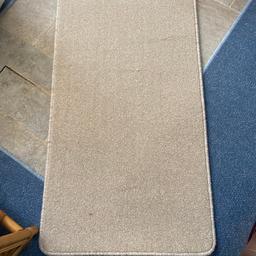 Brand new beige carpet mat with wool edging and hard backing
4x2ft (122x61cm)
Ideal in front of fire or patio/french doors