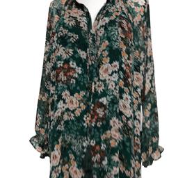 Luxology Damen Blumen Kleid grün 3XL