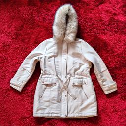 Donated to sell for Lupus charity. Looks new. In perfect condition. Warm padded zip fastening coat with removable fur trim. Collect from Streetly