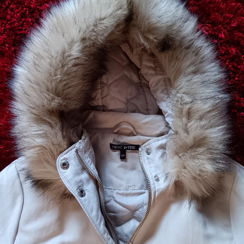 Donated to sell for Lupus charity. Looks new. In perfect condition. Warm padded zip fastening coat with removable fur trim. Collect from Streetly