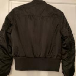 Girls black bomber jacket immaculate condition
