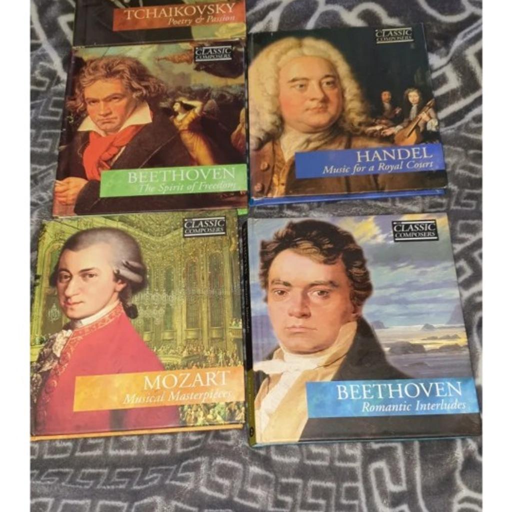 5 classical cds/booklets ideal for any collector
excellent condition not sure if any have been played