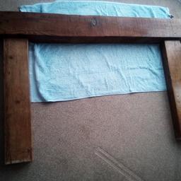 3 rustic wooden mantle beams. one is 54" long and 6" X 4" the other two are 29" long and 5 1/2 X 3. price is for all three. collect please from oxenhope Bradford 22