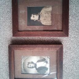 2 very old wooden framed pictures. 7 1/2 X 9 1/2. Napoleon and ?