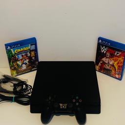 PS4 slim in brilliant condition console works perfectly with no issues comes with 2 games

please see all pics.

Console will be shown working before payment is made so you can buy with confidence.

What u get -
PS4 slim console
Power cable
HDMI
Original controller V2
charge cable
2 games (see pics)

Collection or local delivery available

£140

Thank you

*From A Smoke & Pet Free Home*