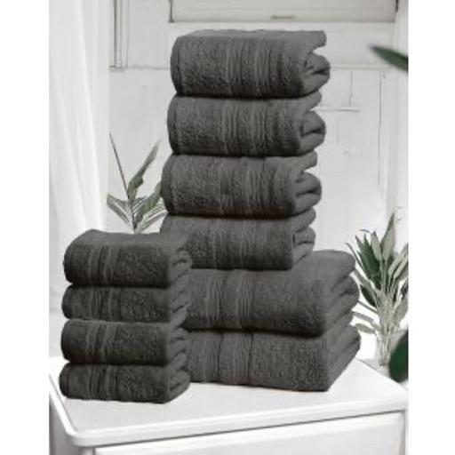 Buy & Sell Lancashire Blackpool - Photos for 10 Piece Towel Bale - Charcoal