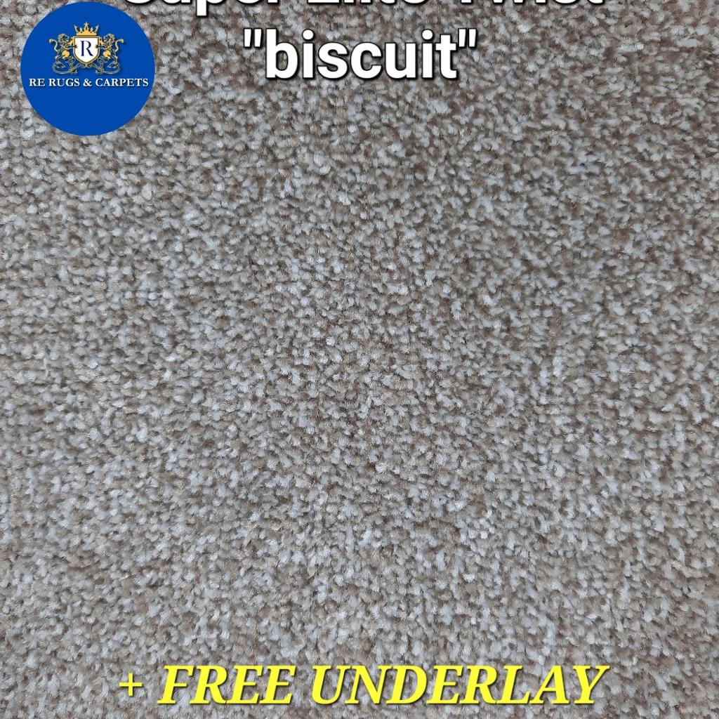 SUPER ELITE TWIST "biscuit"

This SPECIAL OFFER is a heavyweight beige twist pile with strong action/hessian backing.

Fully bleach cleanable and stain resistant suitable for heavy traffic use.

Normal retail price is £24.99 per m²
It's the last available roll we are clearing it at only £17.99 m² PLUS GIVING AWAY FREE UNDERLAY TOO.

ABSOLUTE BARGAIN ONCE ITS GONE ITS GONE!!!