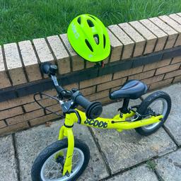 Used 6 or 7 time like new. Great little starter bike and it defiantly works to help the kids go to a peddle bike without stabilisers