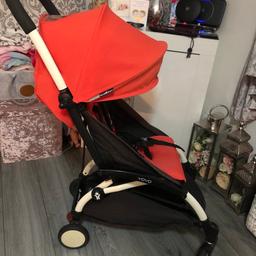 Gorgeous pushchair very light but steady up to age 4 can get pictures if Intrested colour orange and black can change colour if you want as cheap for different colour packs no rain cover
Collection l30 may deliver if not to far for petrol
