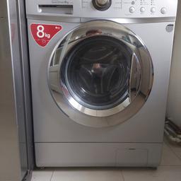 8 kg washing machine colour grey it has a wide range of settings for quick and long wash used only for one year as we moved home and the family getting larg we upgraded to a 11 kg