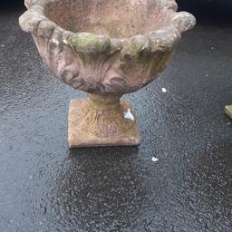 weathered sandstone planter comes in 2 parts for transport heavy size approx 30in wide 18 tall reduced sale price 