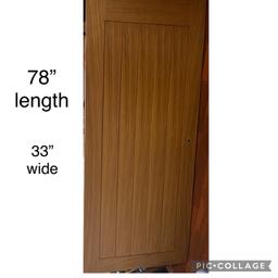 Brown door no handle or hinges.
Fy15qu