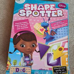 Shape spotter game by Disney 
Not been used much at all but odd flaw on boards as shown in last two pictures 
Box not brilliant 
Collection from Conisbrough or may be able to deliver local