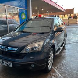 Hi, I am selling my Honda Cr-V. A good family car which never let me down. Economic, reliable and spacious.

HONDA CR-V 2.2 Diesel + part service +log book

A VERY STUNNING LOOKING 4X4 WITH EVERY OPTIONAL EXTRA

HPI CLEAR

LOW CATEGORY FOR INSURANCE & ROAD TAX

  - 142,000 miles(will go up as I’m still using the car)SERVICE UP-TO-DATE

MOT UNTIL January 2025 PIECE OF MIND FOR NEXT OWNER

OUTSTANDING MPG, CHEAP TO TAX, RUN AND INSURE With The Following SPECIFICATIONS:  

- HEADLIGHTS (AUTO)

- HANDSFREE / RADIO / CD / AUX / BLUETOOTH HANDSFREE

- FRONT AND REAR HEATED SCREEN

- MULTIFUNCTIONAL ADAPTER

- SPACIOUS BOOT WITH OPTION TO PUT REAR SEATS DOWN FOR EXTRA ROOM

-HEATED SEATS +LEATHER SEATS

-SMOKE FREE AND NO PETS VERY CLEAN

OPEN FOR REASONABLE OFFER NO TIME WASTING