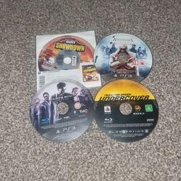 Bundle of 4 Disc only Games for PS3 / Playstation 3, some showing signs of wear but all tested and working.

DIRT Showdown
Need for Speed Undercover
Saints Row The Third
Assassins Creed Brotherhood

Fast same day dispatch or collect from Colindale NW9 5FE happy bidding!@