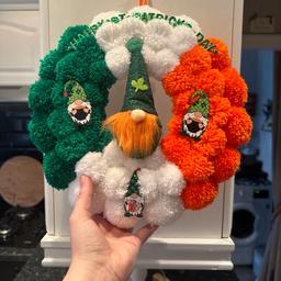 All handmade by me from a smoke free home. 
Make your door stand out from all the rest this St Patrick’s day with a bespoke wreath that is like no other. 
Collection from Congress Mount Armley LS12 3DU.
Have a look at my other listings for sale.