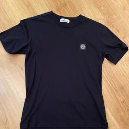 Boys black stone island Tshirt, age 12 excellent condition, collection only