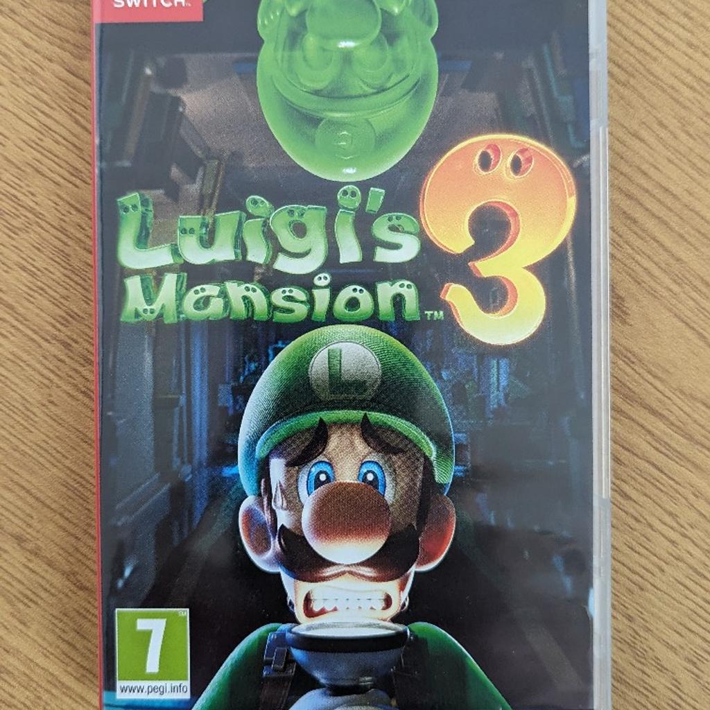 Luigi's Mansion 3 for Nintendo Switch. Brilliant game with lots of great puzzles. Like new condition. Collection only. £25