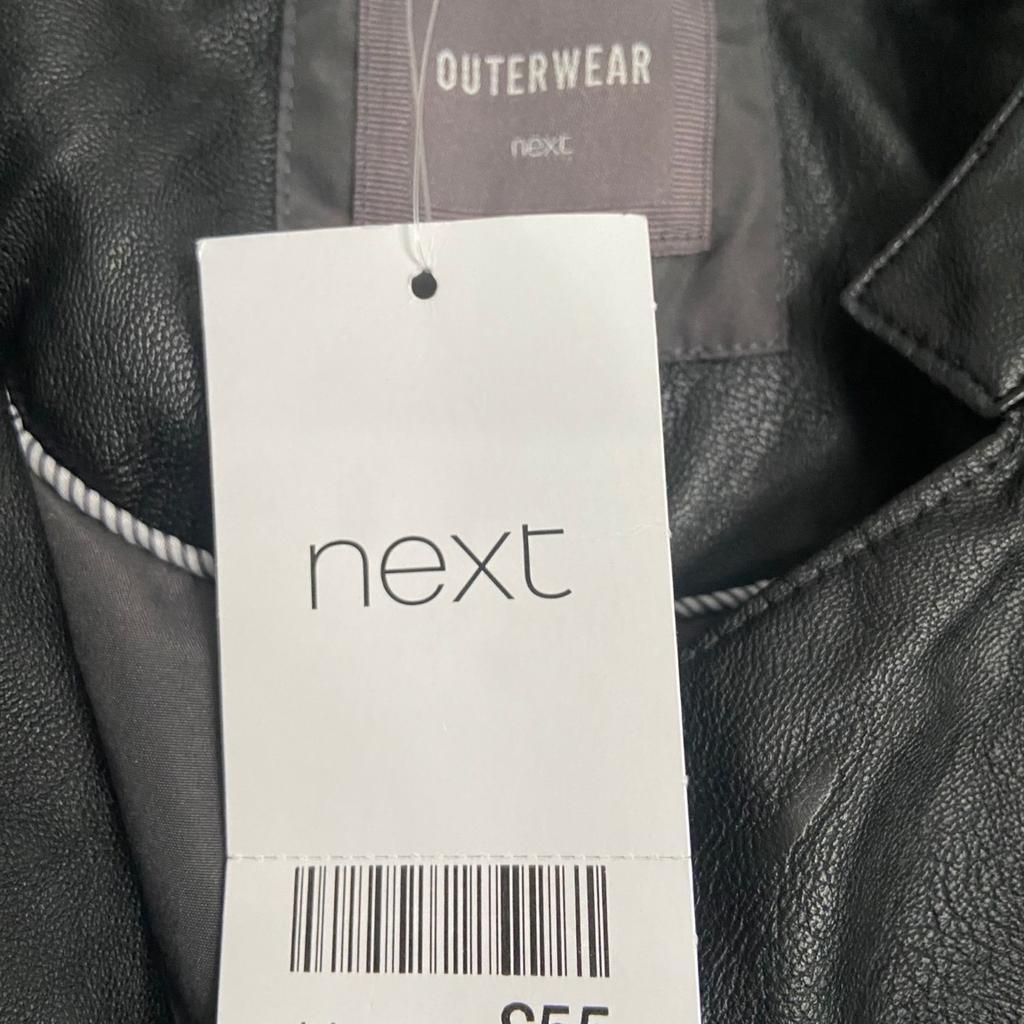 BNWT NEXT Ladies Leather Look Jacket Size 14. Never Worn. Perfect Condition. Tag still attached.