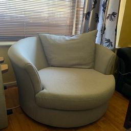 Large living room chair with footstool