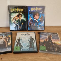Verkaufe diverse DVDs

- Harry Potter und die Kammer des Schreckens
- Harry Potter und der Stein der Weisen
-  X-Men Origins Wolverin
- Final Fantasy VII Advent Children
- Die Bestimmung Divergent

Preis pro Stk. 2€