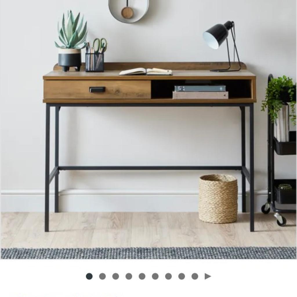 Desk bought in Oct 23 but its too small for what I needed it for so has been sitting in the spare room ever since.

Pine version is still for sale in Dunelm, oak is discontinued.

No damage, and can easily fit in a car if legs are taken off.