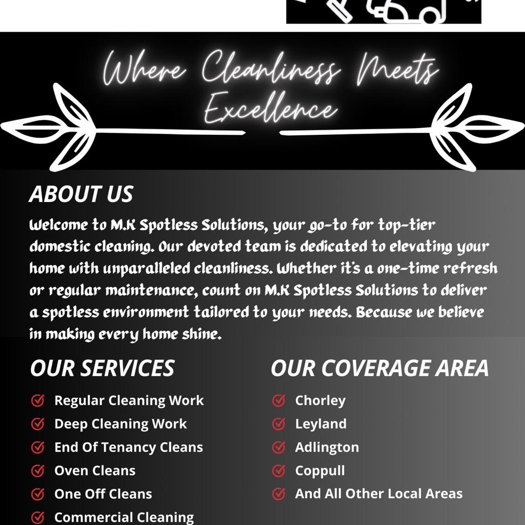My partner has opened up her own small business cleaning. Rates from as little as £20ph

Discount on full days
