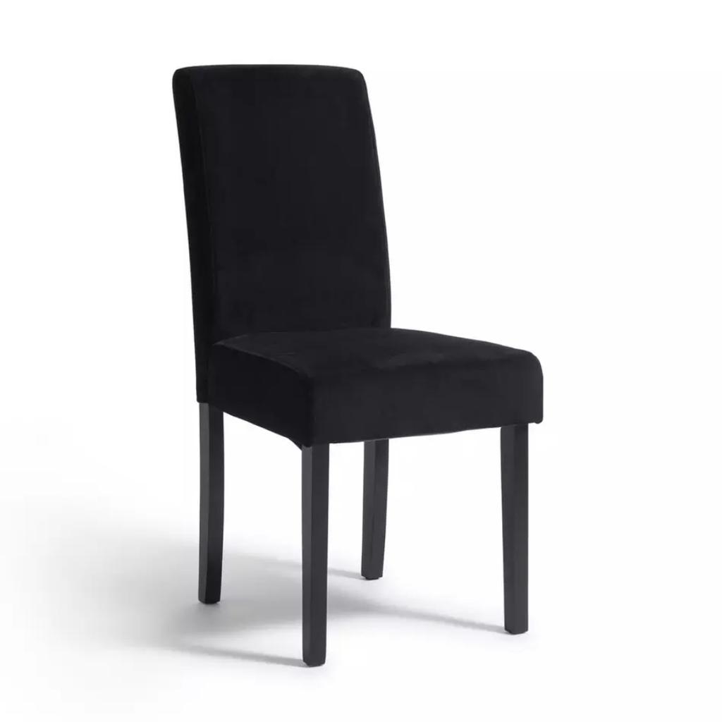 🔹️4 midback velvet dining chairs- black

🔹️New

🔹️Size H95, W44, D54cm

🔹️Max user weight per chair 130kg