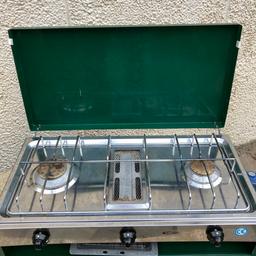 2 burner/grill camping stove 
Used condition