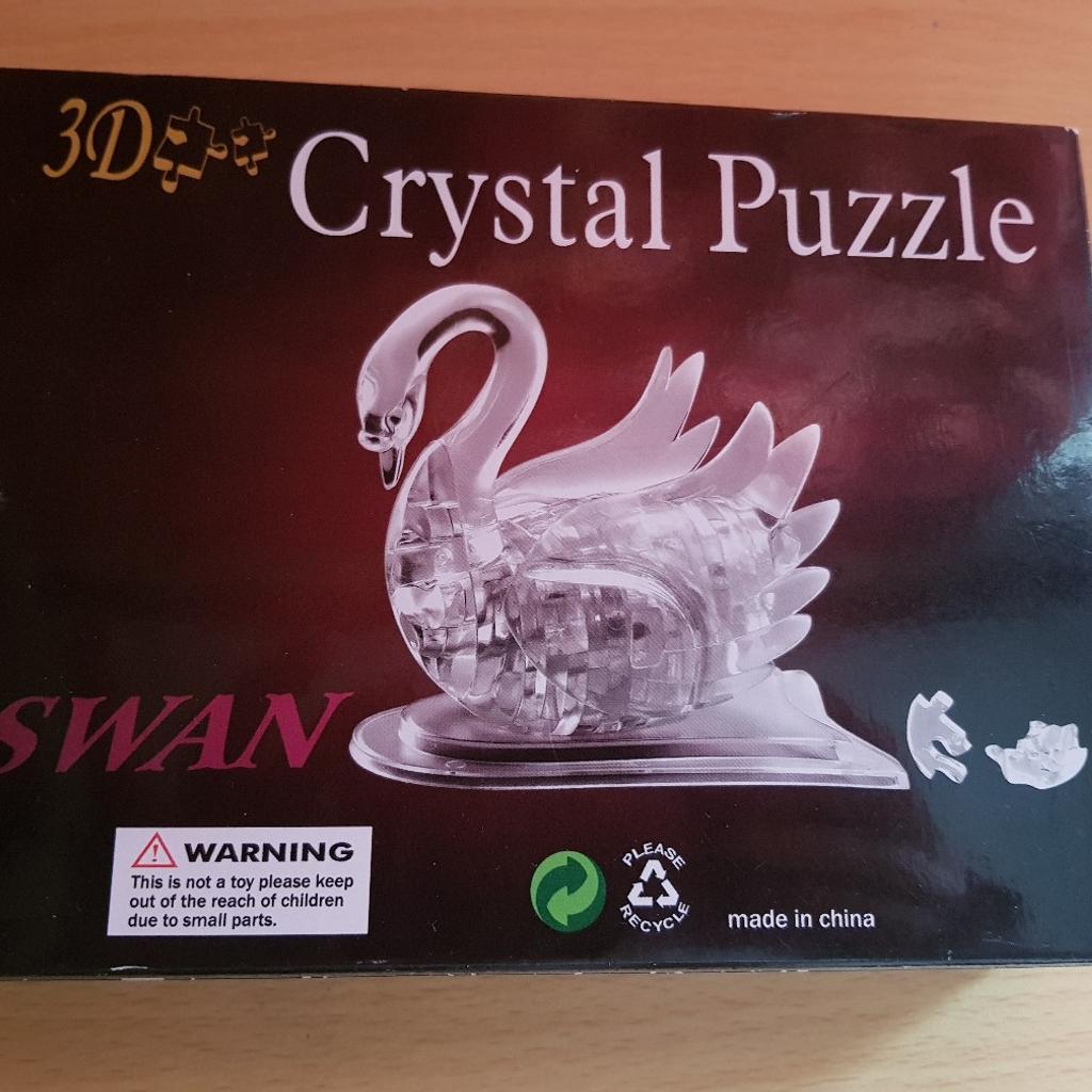 Crystal Swan puzzle (plastic)
Collection only from Huthwaite
Sorry can't post