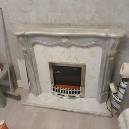 stylish modern electric fire place with frame open to offers