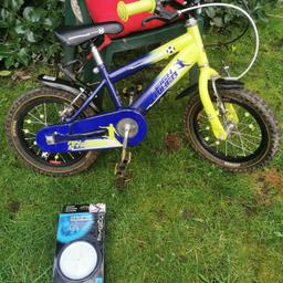 Full working order. Can add stabilisers for extra £5. Fit for 3-5 years old. Have other bikes for sale too- mens, kids, teens,  ask if interested. Helmets for sale too. Fixing bikes too, welcome. Can deliver for fuel money in Bradford