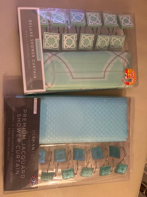 Buy & Sell Merseyside Knowsley - Photos for Shower curtain with hooks. Green. New