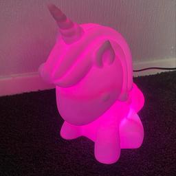 Unicorn light up Light. Great for a child that likes a night light on. Great condition. B36 area. £10.