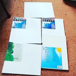 Set Of 2 x Blank Artist Board + 3 Wood Framed White Canvas Art Plain Painting Bundle (5 items) 

1 Classic Canvas 30x30cm + 1 Classic Canvas 24x30cm 100% Cotton + 1 Winsor & Newton 12x10” material unknown

1 brand new Painting board:
160 g/sqm; 2 mm thick
Dimensions approx. 23 x 30.5 cm

1 unwrapped Painting board: smaller than above 

Ask me for Buy It Now! 
Send Me Offers!

Item is in unused condition, having a clear out, plastic wrap may have damaged due to storage with some missing accessories and some indentation or marks back of canvas that doesn’t affect use, refer to photos. Sold as seen basis! Smoke and Pet free home. Using recycled packaging.

Upgrade to pay extra for track and signed postage otherwise it’s sent using Royal Mail 2nd class standard delivery. No refund once item is posted! Proof of postage receipt is available on request.

#eBayFinds #canvas #cotton #art #painting