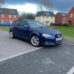 2012 AUDI A3 
1.6 TDI Diesel - Manual
138k miles 
MOT until December 2024
Full service history- With stamps
Last service 135k 
Cheap road tax £20 a year.

17in Alloy Wheels - 5-Arm Kinetic Design, ASR - Anti Slip Regulation, AUX-IN Socket, Alarm - Thatcham Category 1, Car Jack, Concert Radio, Door Handles - Chrome, Door Mirrors - Electrically Adjustable and Heated, Door Sills with Aluminium Inlays, Dual-Zone Electronic Climate Control, EBD - Electronic Brakeforce Distribution,
EDL - Electronic Differential Lock, ESP - Electronic Stability Programme, Front Fog Lights, Front Sports Seats, Halogen Headlights, Head Restraints - Audi Backguard Adjustable, Head
Restraints - Rear, Headlights - Manual Adjustment, Immobiliser, Inlays - Aluminium Medial, Split Folding Rear Seat - 1/3 2/3 or All, Sport Suspension, Sun Blinds - Manual for Side Window, Sun Blinds - Rear Parcel Shelf, Thatcham Category 1 Immobiliser
Rear sensors.

Well maintained car - drives mint.
Any inspections welcome.

£2495