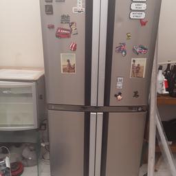 american fridge freezer for sale....dimensions are 75cm deep, 89cm wide and 183cm high. Works perfectly but has some dents in the doors.....All it was used for was to store alcohol in...Needs gone as need room pick up only Halewood