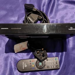 GRUNDIG Freesat SD Box GUFSAT02SD
Comes with a remote control and scart lead
Collection from Wolverhampton can be delivered locally for petrol cost
