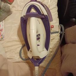 Pro Express Care, unsure what is wrong with the iron it does work. when you first turn it on it steam well then it stops. But the iron heats up not no steam after that. This could be an easy fix, but I'm no expert. Hence the price, but open to reasonable overs.