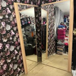 2 Large sliding mirrored wardrobe doors only (no wardrobe )

In good condition

Will need a van for collection the doors will not fit in a car

Collection from bury