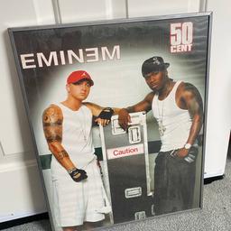 Large framed picture of Eminem and 50 Cent