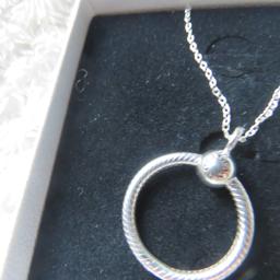 brand new pandora moments pendant necklace with classic cable silver 925 chain in gift box unwanted gift