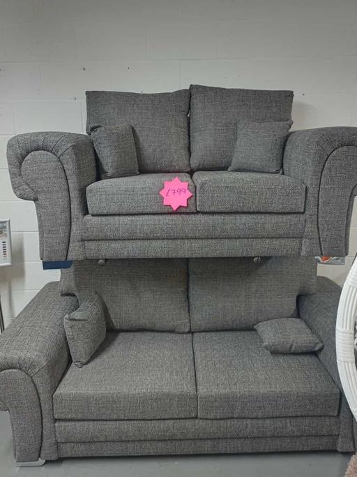 Buy & Sell Greater Manchester Wigan - Photos for New grey fabric 3+2 Sofa set