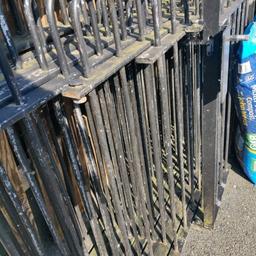 I have heave duty wrought iron gates which were placed at the front of our properties, as we had a driveway made we got these removed.

Can be painted

The item is heavy duty.