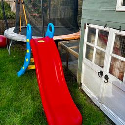 Hi 
I’m selling my son’s slide
In very good used condition 
You can attach a hose to turn it into a water slide but we never used it in this way. 

Collection only 
From SK16 5PP